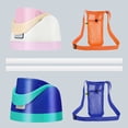 thumbnail image 6 of 2Pcs Replacement Cap for Owala Freesip+2Pcs Water Bottle Holder Carrier with Shoulder Strap,One Button Water Bottle Top Lid and Straws,LeakProof (blue and pink), 6 of 8