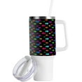 thumbnail image 2 of SKYSONIC 40oz Colorful Dog Paw Print Tumbler With Lid And Straw Travel Coffee Mug Stainless Steel Insulated Thermal Tumblers Cup, 2 of 7