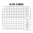 Cake Care Instruction Cards Cutting Guide 50pk 2x3.5 Storage Baking