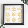 thumbnail image 4 of 1set Nickel Decoration Stickers Metal Resin Filler Epoxy Resin & UV Resin Craft Filling Material Golden Recycling Sign Planet 40x40mm 9 style 1pc/style 9pcs/set, 4 of 6