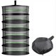 thumbnail image 1 of 6-Layer Foldable Hanging Drying Rack with Scissors - Large Mesh Storage Net for Herbs, Buds, and Plants, 1 of 5