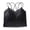 Black, variant on Fesfesfes One Size Bras for Women Girls V Neck Cami Vest Bras Padded Seamless Bralette Straps Sleeping Bras Push Up Tank Tops with Built in Bras Underwear