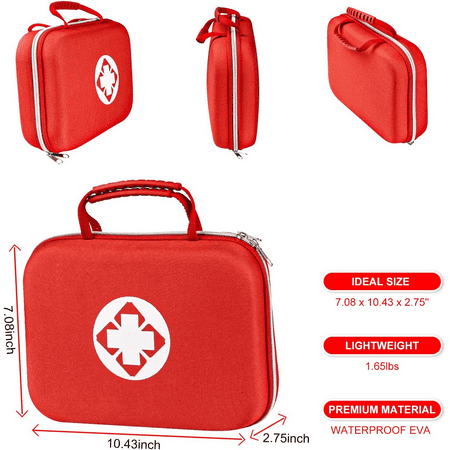 299Pcs Portable Home First Aid Kit Portable Red Camping Essentials Emergency Set Outdoor Backpacking Gear First Aid Kits Car Home Suitable for Hiking YIDERBO