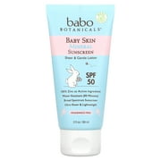 Babo Botanicals, Baby Skin, Mineral Sunscreen Lotion, SPF 50, Fragrance Free, 3 fl oz (89 ml)