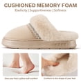 thumbnail image 4 of Ecetana Women's Cozy Slippers Memory Foam Fuzzy Slipper Anti-slip House Shoes, 4 of 6