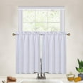 thumbnail image 1 of Kitchen Waffle Weave Tier Curtains Waterproof Rod Pocket Short Curtain Bathroom Valance, 1 of 8