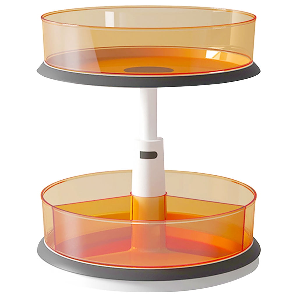 facefd Spice Rack 2 Layer Rotating Storage Shelf Kitchen Cabinet ...