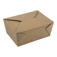 thumbnail image 4 of Bio Tek 98 oz Rectangle Kraft Paper #4 Bio Box Take Out Container - 8 1/2" x 6 1/4" x 3 1/2" - 50 count box, 4 of 8