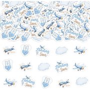Vintage Airplane Baby Shower Decorations 200pcs Landing Soon Confetti Airplane Table Decoration Little Explorer Decor Adventure Awaits Party Aircraft Aviator Party Paper Scatter for Pregnancy