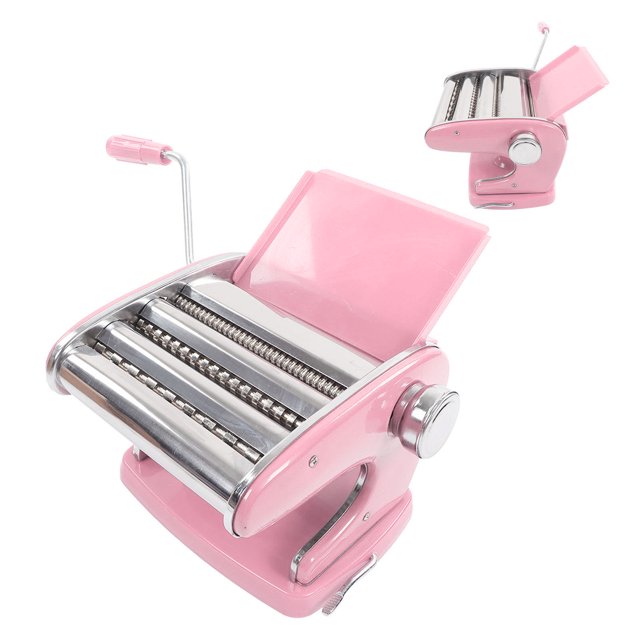 Pasta Machine, Stainless Steel Hand Crank Noodles Maker Nonslip Base Pasta Maker Machine with 6 Adjustable Levels, for Lasagna Fettuccine Dumpling Wrapper