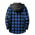 thumbnail image 6 of Ihhxva Women's Cotton Tops Hooded Plaid Shirt Button Front with Pockets Fit Flannel Hoodie Casual Long Sleeve Relaxed Oversized Style for Fall Winter S-2XL, 6 of 6