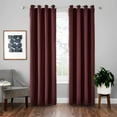 thumbnail image 2 of TWSOUL Grommet Blackout Curtains Thermal Insulated Room Darkening Drapes for Bedroom Living Room 42x63 inch Wine Red 2 Panels, 2 of 13