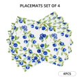 thumbnail image 2 of Placemats Set Of 4 / 6, Blueberries Tree Print Placemats For Dining Table Indoor/Outdoors Heat Resistant Washable Placemats 18" X 12", 2 of 8