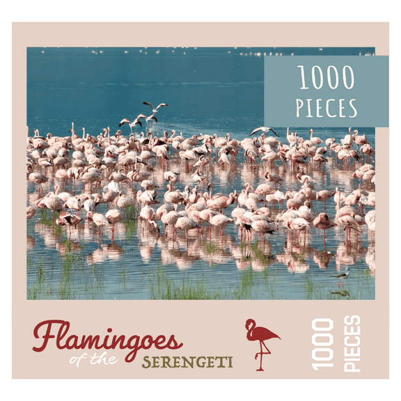 Flamingos of the Serengeti 1000-piece Puzzle 19x26 in Premium Matte