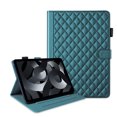 thumbnail image 3 of For iPad (A16) 11th/10th Gen 11/10.9 inch 2025/2022 Case, Rhombus Pattern Multiple Viewing Angles Stand Slim Folio Cover (Green), 3 of 6