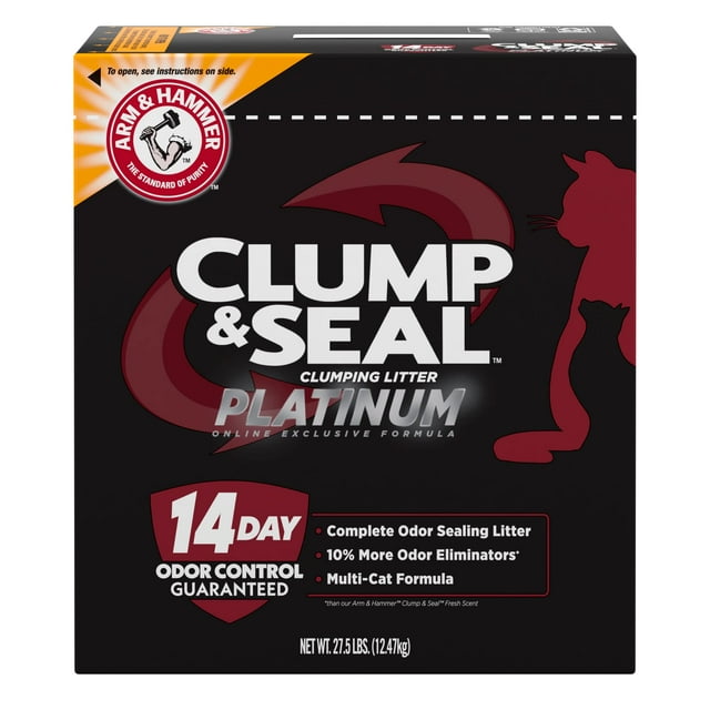 Arena para gatos Arm & Hammer Clump & Seal Platinum, 12,5 kg
