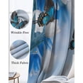 thumbnail image 3 of Blue White Floral Blackout Curtains for Bedroom Living Room Darkening Curtains 54 Inch Long Ombre Tulips Modern Art Spring Short Curtain for Small Window Treatment Insulated Grommet Drapes 52"x54"x2, 3 of 9