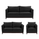 thumbnail image 1 of Sala Oslo 3 Piezas Negro (Sofá, Love Seat y Sillón), 1 of 8
