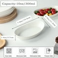 thumbnail image 2 of XINLTC Au Gratin Baking Dishes for Oven Safe, Porcelain Mini Casserole Dish Set of 6, 10oz Individual Ceramic Small Baking Dish for Single Serving, Banana Split Bowls, 7.6x4.4in, White, 2 of 5