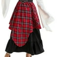 thumbnail image 6 of Byworldtasic Womens Skirts Goth Asymmetrical Midi Skirt Women Punk Plaid Y2k Fairy 90s Flowy Plaid Skirts for Women High Waist Long Skirt, 6 of 6