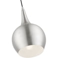 thumbnail image 4 of 49016-91 Livex Lighting Andes - 1 Light Mini Pendant In Urban Style-19.5 Inches Tall and 7.75 Inches Wide-Brushed Nickel/Polished Chrome Finish, 4 of 12