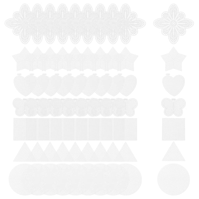 MasteelfCA 70 Sheets Plastic Mesh Sheet DIY Cross Stitch Mesh Embroidery Material