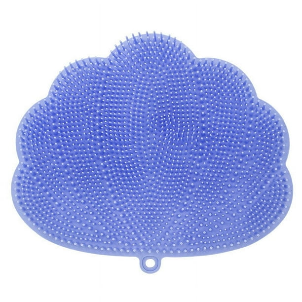 Cepillo de espalda para ducha de pared con ventosa | Cepillo plano grande para espalda, pies y exfoliación | Almohadilla de masaje para ducha para hombres y mujeres, ideal para paredes de azulejos y