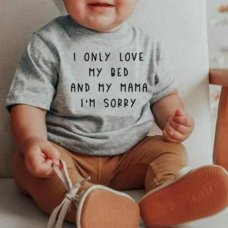 

Baby Boys Summer Outfits Set Short Sleeve Crew Neck Letters Print T-shirt + Elastic Waist Sweatpants