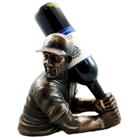 Focus Home Run Batting Baseball Star Player Slugger Wine Bottle Holder Figurine Great Gift For Baseball Fans, This cool wine bottle holder measures.., By Gifts & Decors