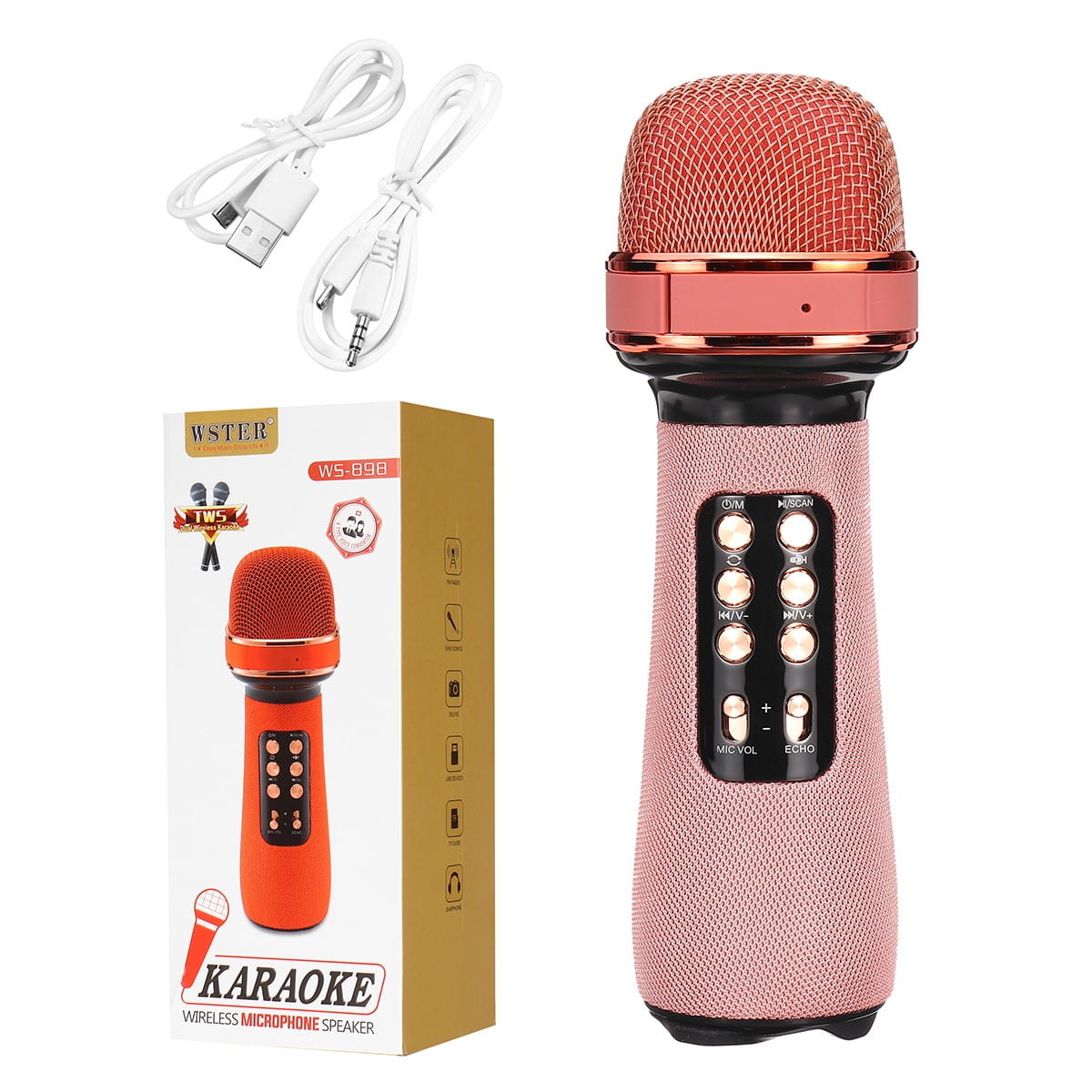 Churches Christmas Gifts For Boys And Girls Conferences 12 Bluetooth Karaoke Machine Weddings Wireless Pa Speaker System with 2 Wireless Microphones For Family Gatherings 