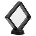 thumbnail image 6 of HEMOTON 3D Floating Frame Shadow Box Display Case Coin Box Jewelry Display Show Case with Round Base 9x9cm (Black), 6 of 8