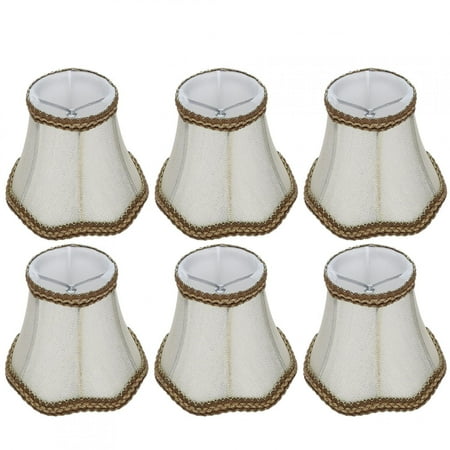 

Octpeak Lamp Accessory 6Pcs Desktop Table Lamp Cover Fabric Lampshade Accessory For E14 Chandelier Light Bulb Bedroom Lamp Shade