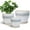 White and Gray, variant on 6+8+10 inch Gray Ceramic Modern Flower Pot - Indoor Outdoor Use for Mixed Succulents, Herbs, Flowers, Home Garden Room Decor,Set of 3,Ordivic
