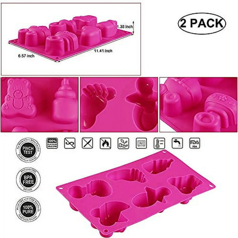 Muyulin Baby Shower Clothes Cake Decoration Molds, Silicone Baby Clothes Fondant Mold for Chocolate Cupcakes Cake Pops Easy to Clean