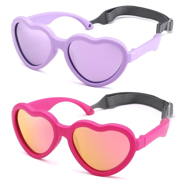 Gafas de Sol Polarizadas para Bebés NULOOQ Flexibles en Forma de Corazón