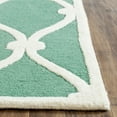 thumbnail image 3 of SAFAVIEH Cambridge Raleigh Geometric Wool Runner Rug, Teal/Ivory, 2'6" x 12', 3 of 8