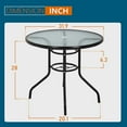 thumbnail image 7 of FDW 32" Steel Easy To Assemble Outdoor Dining Table, Black, 7 of 7