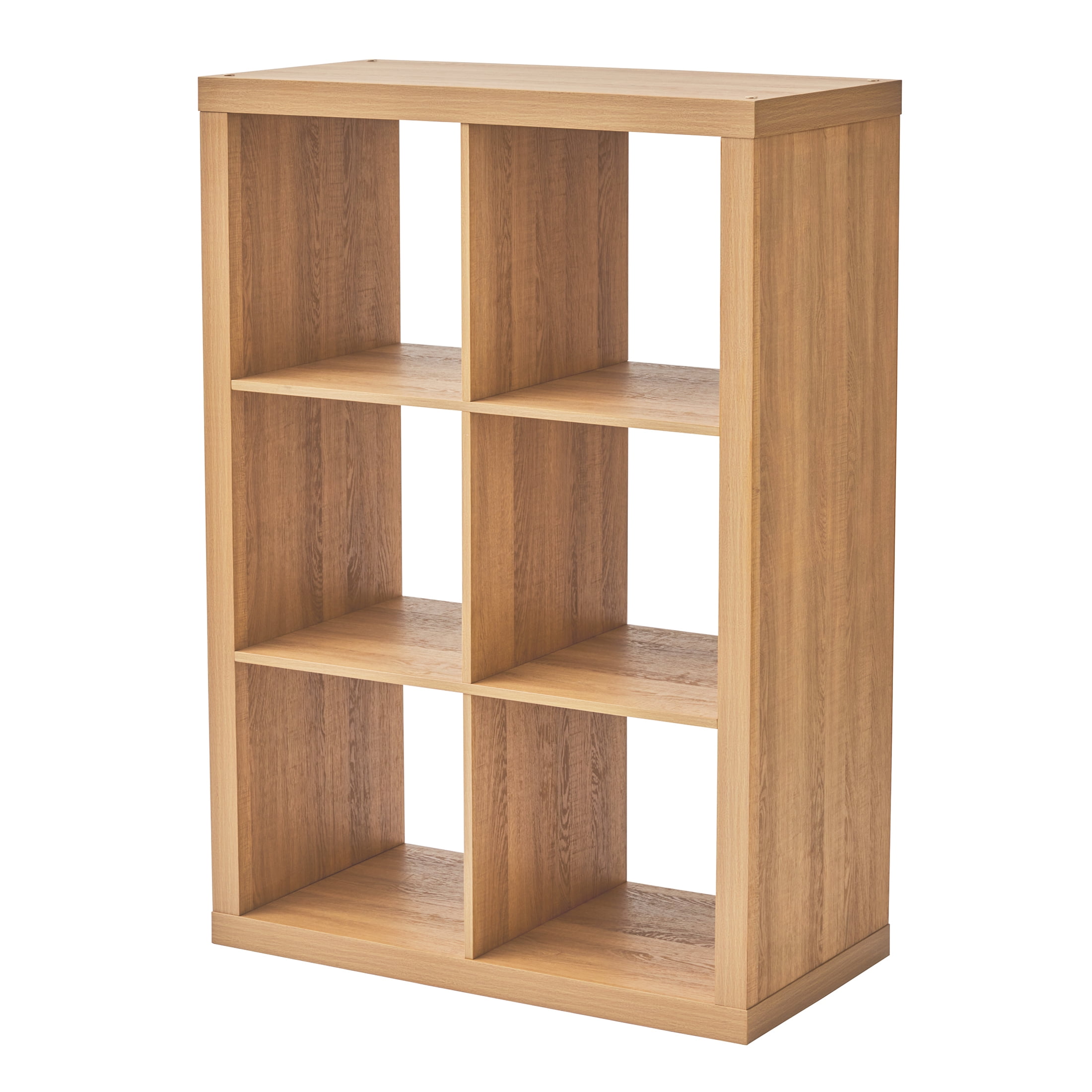 Better Homes & Gardens 6 Cube Storage Organizer, Light Honey