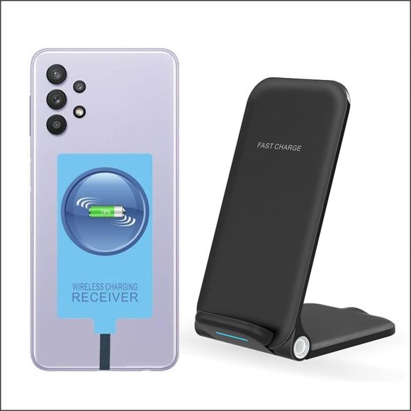 Receptor de Carga Inalámbrico REPALY para Samsung Galaxy A12 A22 A32 A42 A52 A72 Adaptador Externo T