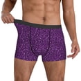 thumbnail image 3 of Men's Boxer Briefs, Purple Glitter Lightning Soft Comfy Mens Underwear Boxer Briefs Breathable With Widen Waist, 3 of 7