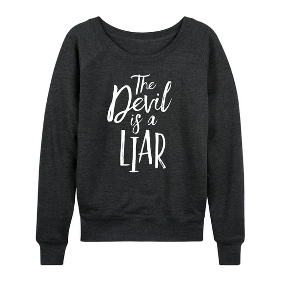 Instant Message - Devil Is A Liar - Women's Lightweight French Terry Long Sleeve Shirt