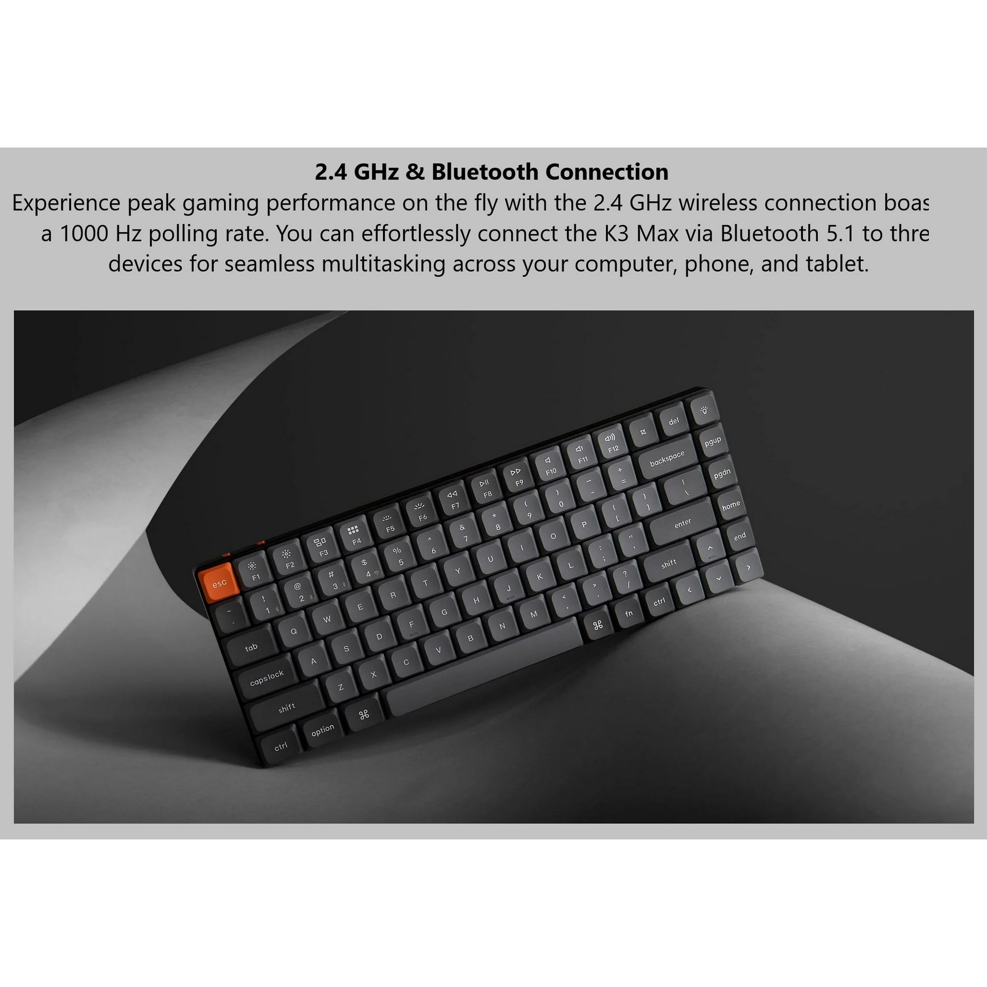 Keychron K3 Max RGB Low Profile Hot-swappable Wireless Mechanical