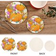 thumbnail image 4 of SKYSONIC 2 pcs Pumpkins Autumn Watercolor Pot Holders Trivets, Heat Resistant Trivets,Fall Harvest Colorful Cotton Thread Weave Mats for Hot Pads Pans Pot Bowl Teapot, 4 of 7