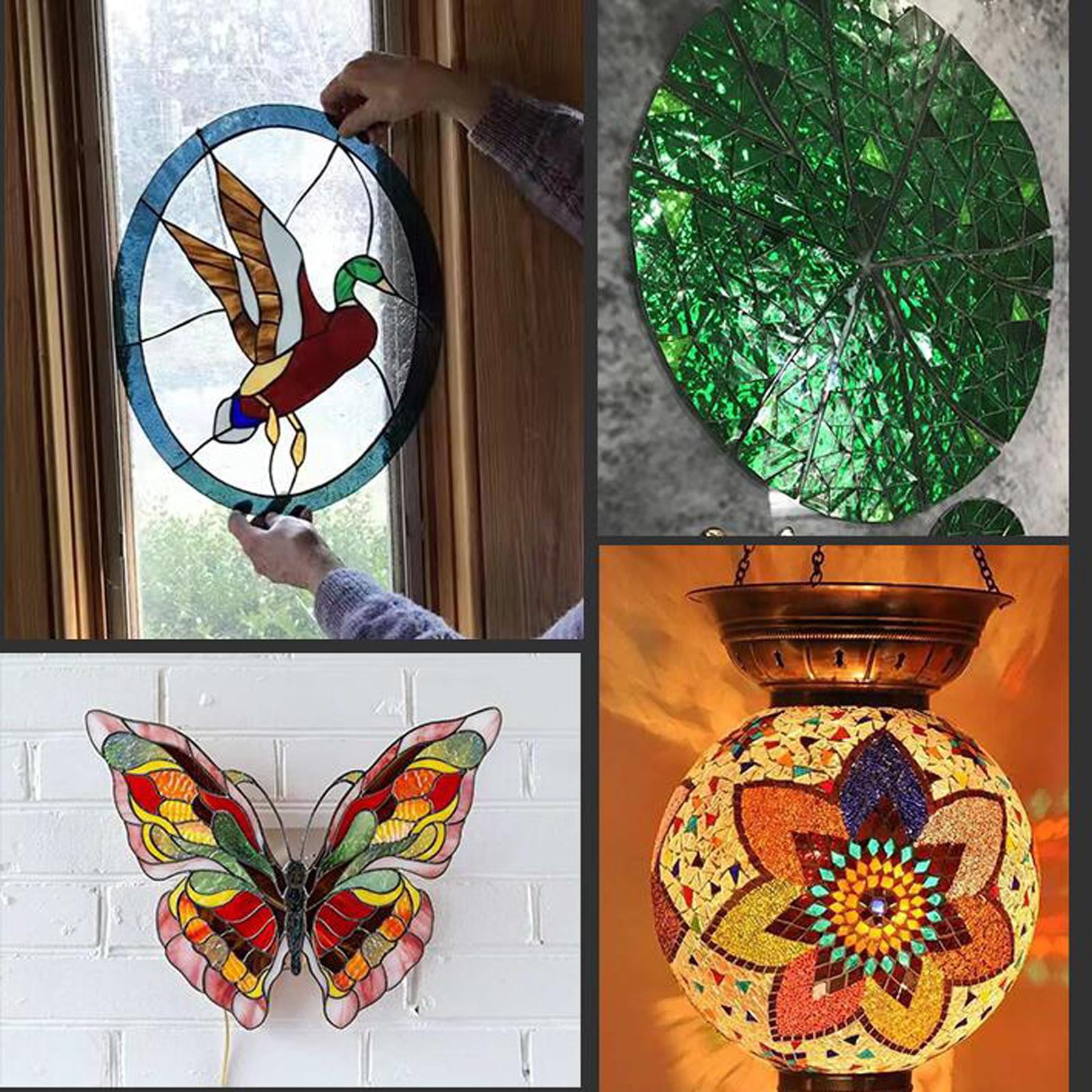 250x Petal Mosaic Tiles Stained Glass for Crafts Pots Stepping Stones Cups
