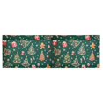 thumbnail image 6 of Yayeee Kitchen Valance Rod Pocket 54" x 18" Living Room Window Curtain, Green Christmas Gingerbread, 6 of 6