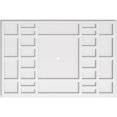 thumbnail image 1 of Ekena Millwork CMP36X24BX-01000 1 in. ID x 12.5 in. Rectangle Beaux Architectural Grade PVC Contemporary Ceiling Medallion, 1 of 1