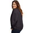 thumbnail image 4 of Hanes Originals Women's Fleece Sweatshirt (Plus Size) Black 2X, 4 of 5