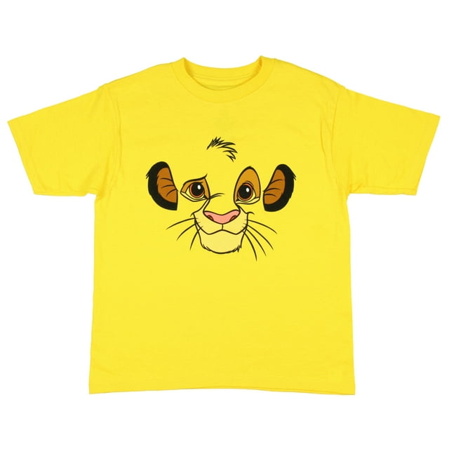 Disney The Lion King T-Shirt Graphique Grand Visage Simba pour Garçon, TTG 18