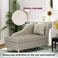 thumbnail image 2 of Andeworld Chaise Lounges Indoor Chair, Modern Upholstered Tufted Chaise Lounge Chair Indoor Faux Suede Sofa Recliner Couch for Bedroom Office Living Room Right Arm Facing Chaise Lounge（Beige）, 2 of 9