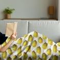 thumbnail image 3 of Lemon Soft Flannel Fleece Blanket, Watercolor Painting of Lemon Fruit on Plain Background Food Deco Print, Cozy Plush for Indoor and Outdoor Use, 70" x 90", Yellow and Earth Yellow, by Ambesonne, 3 of 5